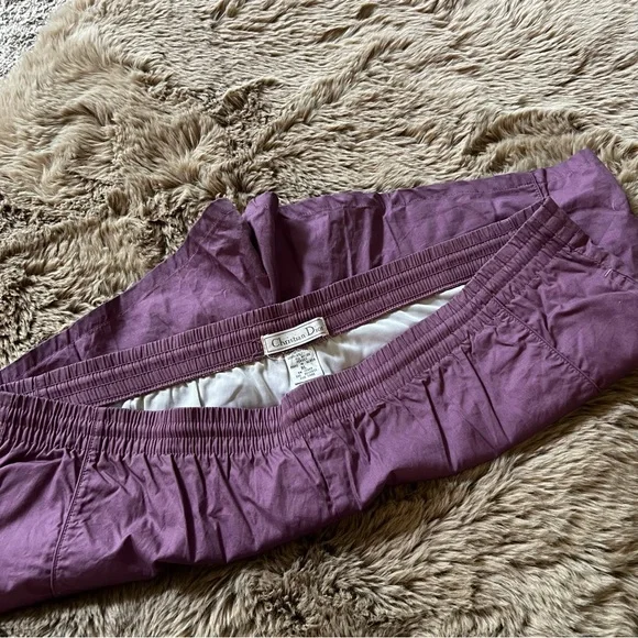Men’s Vintage Christian Dior Lined Trunks Eggplant - Picture 2 of 4